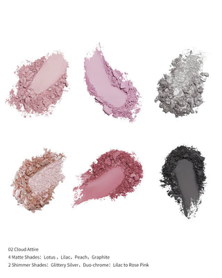 Flower Knows: Butterfly Cloud Collar - Embossed Six-Color Eyeshadow Palette