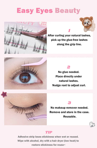 Flortte: Super Beauty Series - Adhesive-Free False Eyelashes