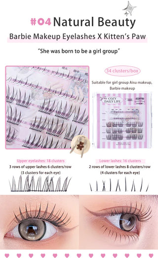Flortte: Cozy Daily Life - Segmented Self-Adhesive Glue-Free False Eyelash