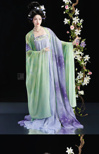 Tang Dynasty Qixiong Hanfu (Whole Set) - Yun Ying (M Size)