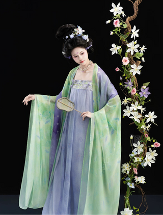 Tang Dynasty Qixiong Hanfu (Whole Set) - Yun Ying (M Size)
