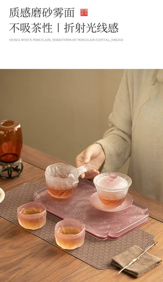 Taoyu: 6-piece Matt Glass Tea Set